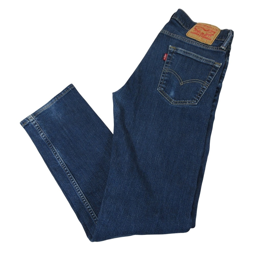 Levis Mens Jeans 513 Slim Straight 29 x 32 Stretch Cotton Pocket Pockets